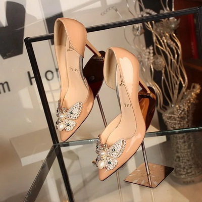 Christian Louboutin Shallow mouth stiletto heel Shoes Women--033
